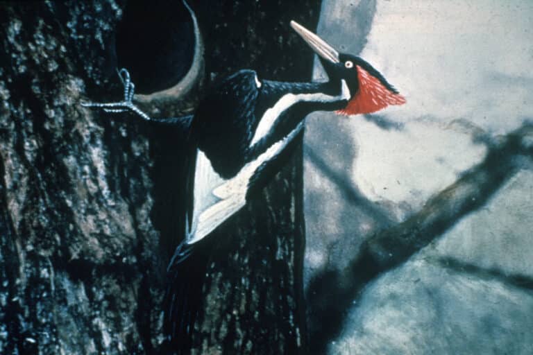 ivory billed woodpecker by jerry a. payne Ivory-billed woodpecker